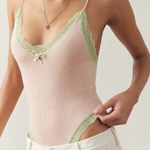 Urban Outfitters Lace Trim Bodysuit